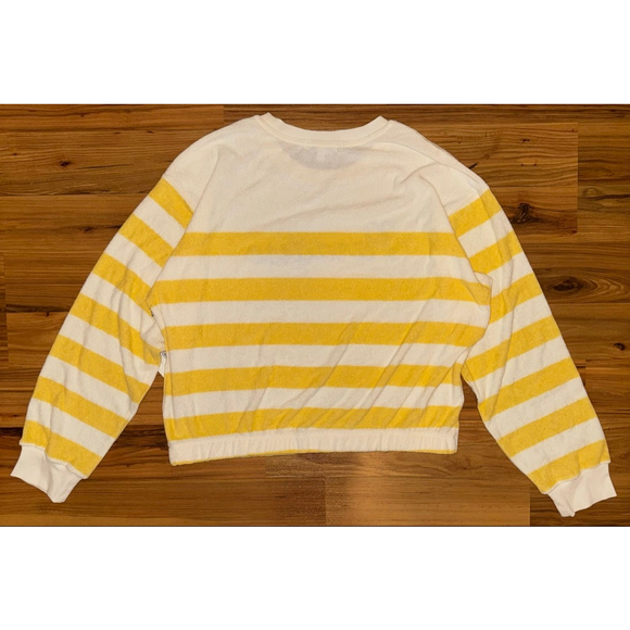 PJ Salvage Paradise Terry Cloth Lounge Set Yellow Stripe Coastal Resort Large - Picture 3 of 15